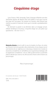 Dos de la brochure de CINQUIEME ETAGE
